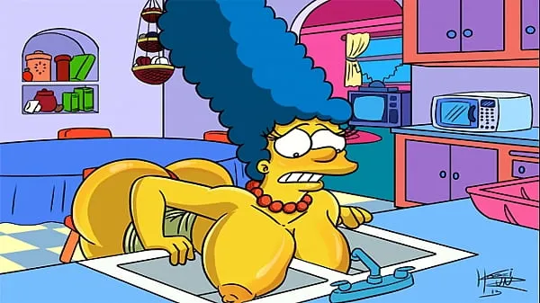 مقاطع The Simpsons Hentai - Marge Sexy (GIF العلوية الكبيرة