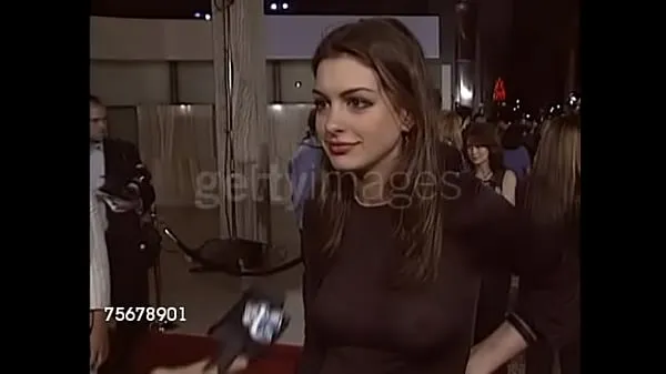 Big Anne Hathaway in her infamous see-through top top Clips
