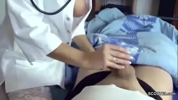 Big Nurse jerks off her patient top Clips