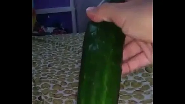 Big masturbating with cucumber top Clips
