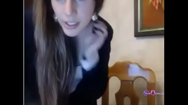 Hot Italian girl masturbating on cam Klip teratas Besar