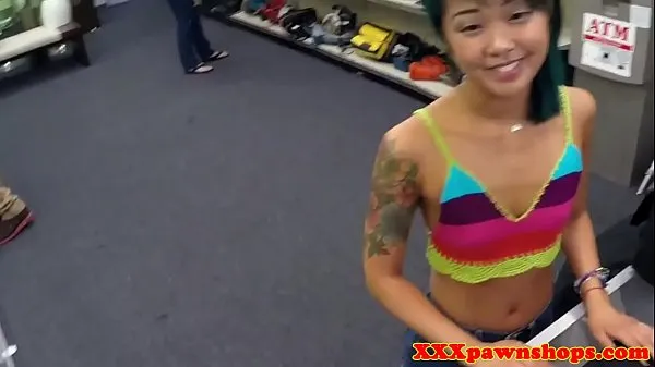 Big Pawnshop asian doggystyled out back of store top Clips
