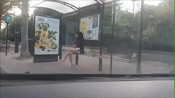 Big bitch at a bus stop top Clips