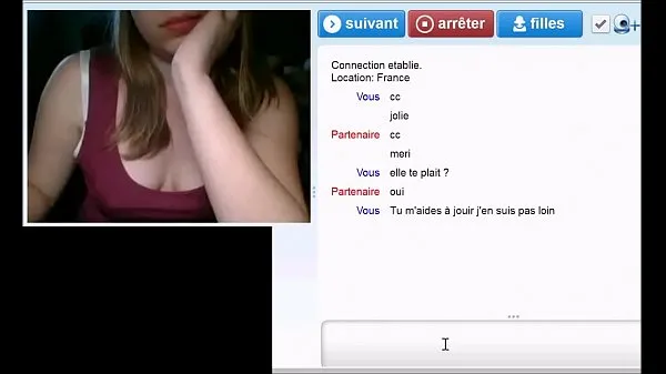 Horny french girl on webcam chat Klip teratas besar