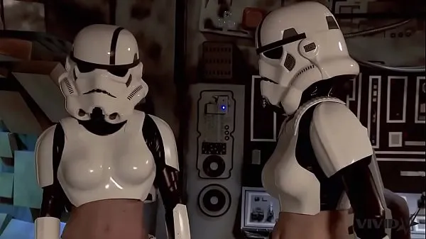 مقاطع Vivid Parody - 2 Storm Troopers enjoy some Wookie dick العلوية الكبيرة