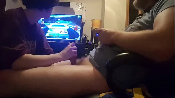 Big Big hard cock sucked while playing video game top Clips