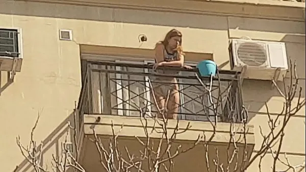 Big Neighbor on the balcony 2nd part top Clips