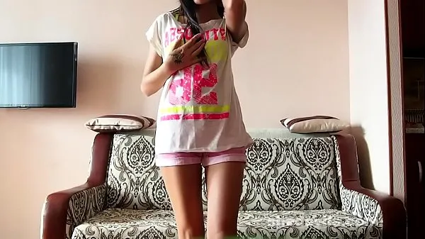 Freaky skinny dream teen Dominika webcam show Clip hàng đầu lớn