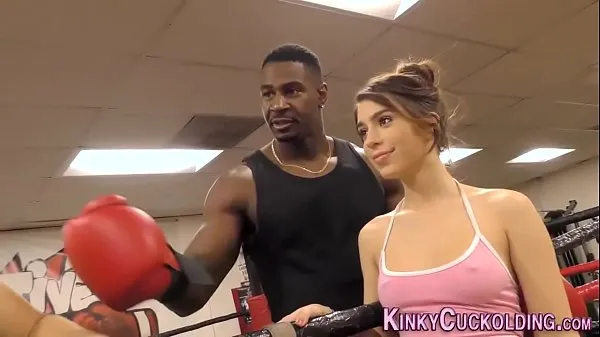 Big Domina cuckolds in boxing gym for cum top Clips
