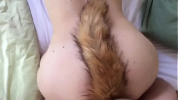 큰 Having sex with fox tails in both 인기 클립