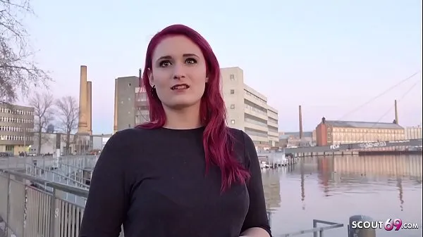 Büyük GERMAN SCOUT - Redhead Teen Melina talk to Fuck at Street Casting en iyi Klipler