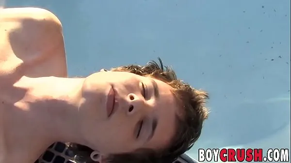 Big Sweet teen male tugging off at his private pool top Clips