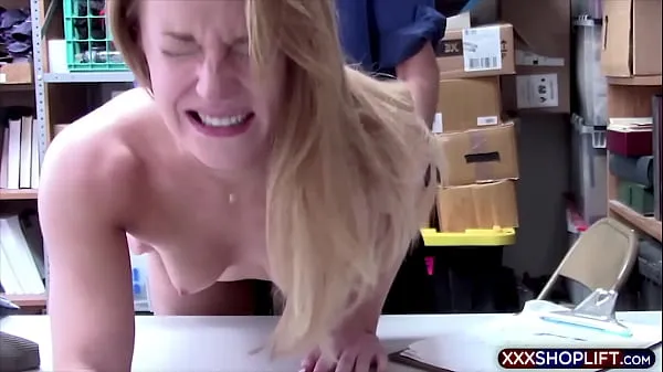 Veliki Innocent blonde virgin rough fucked on CCTV najboljši posnetki