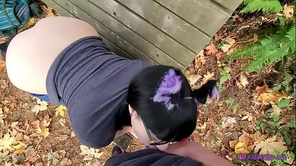 Store Little kitty gets caught in the forest and sucks a cock to keep her secret topklip