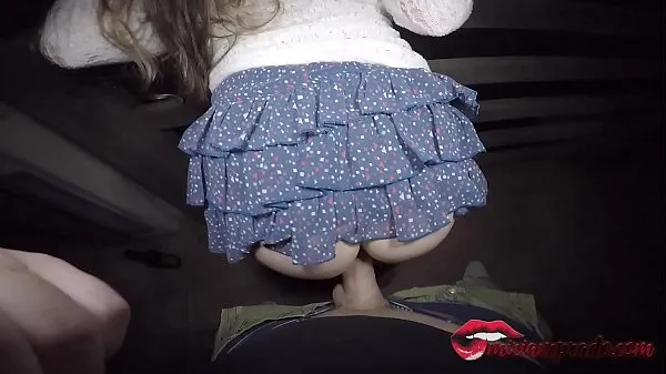 Nagy Horny big tits fucking in public on the bridge with hot creampie / Miriam Prado legjobb klipek