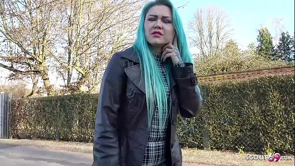 GERMAN SCOUT - GREEN HAIR GIRL TALK TO FUCK FOR CASH AT REAL PICK UP CASTING Klip teratas besar