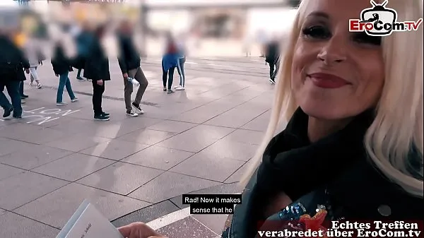 Big Skinny mature german woman public street flirt EroCom Date casting in berlin pickup top Clips