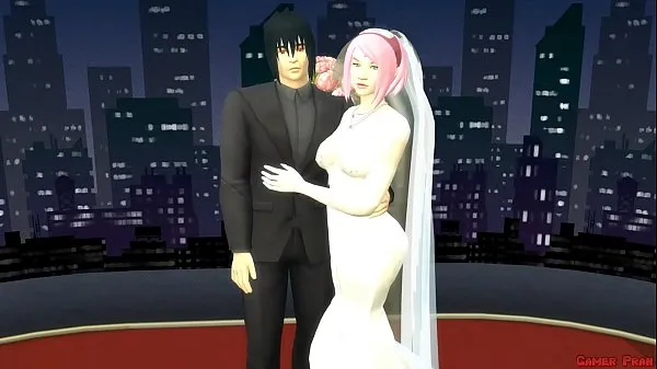 Sakura's Wedding Part 1 Anime Hentai Netorare Newlyweds take Pictures with Eyes Covered a. Wife Silly Husband Klip teratas besar