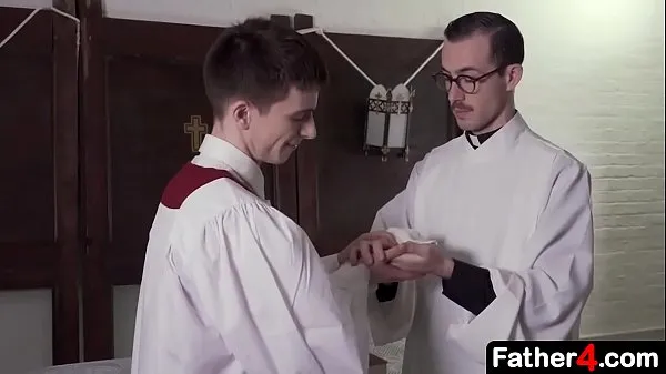 Big Gay Priest and Religious Boy - Altar Training top Clips