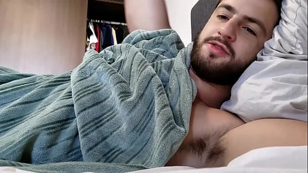 Big Straight roommate invites you to bed for a nap - hairy chested stud - uncut cock - alpha male top Clips
