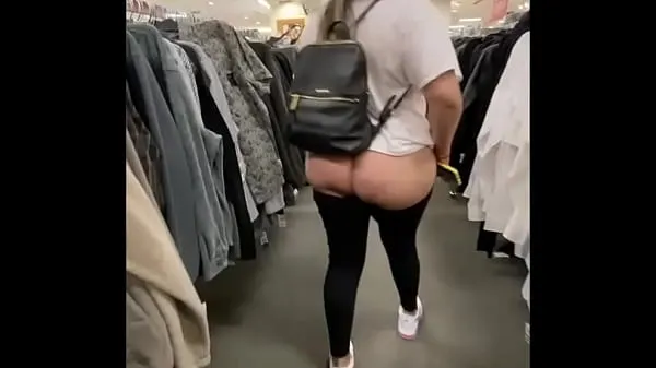 Big flashing my ass in public store, turns me on and had to masturbate in store restroom top Clips