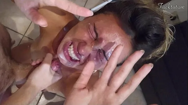 Big Girl orgasms multiple times and in all positions. (at 7.4, 22.4, 37.2). BLOWJOB FEET UP with epic huge facial as a REWARD - FRENCH audio top Clips