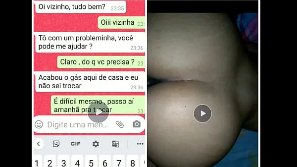 Naughty neighbor asked to change the gas for whatsapp and ended up taking milk in bed (Naughty story Clip hàng đầu lớn