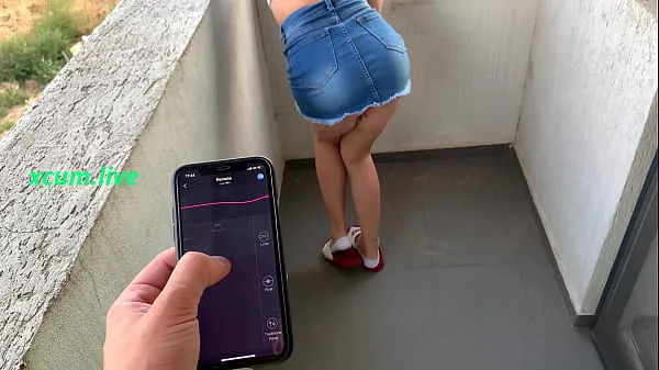 Big Controlling vibrator by step brother in public places top Clips