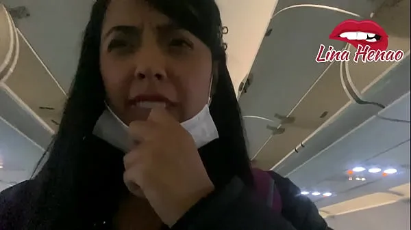 Exhibitionism - I'm a very naughty bitch so I take advantage of the fact that I'm going on a plane to masturbate until I squirt Clip hàng đầu lớn
