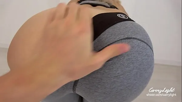 Big Fit Teen in yoga pants anal fingering grinding and cumshot on ass POV CarryLight top Clips