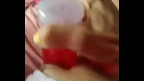 Masturbating with the lube Klip teratas Besar