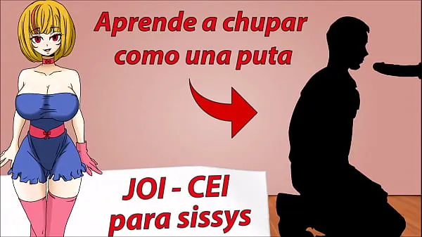Nagy Tutorial for sissies. How to give a good blowjob. JOI CEI in Spanish legjobb klipek