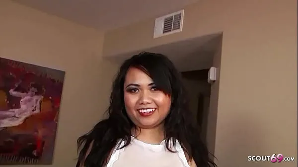Big Midget Latina Maid seduce to Rough MMF Threesome Fuck top Clips