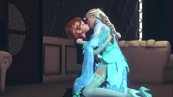 Futa Elsa fingering and fucking Anna | Frozen Parody Klip teratas Besar