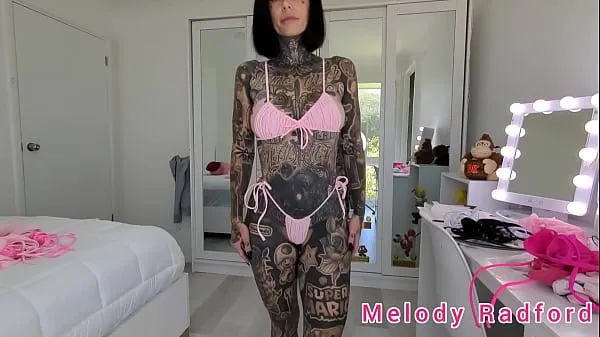 Büyük Pink Ruffled Micro Bikini Try On Haul Melody Radford en iyi Klipler