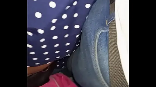 Big Harassed in the passenger bus van by a girl, brushes her back and arm with my bulge and penis top Clips