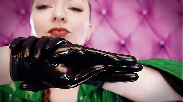 ASMR video: nitrile gloves and oil - fetish Glaminatrix Arya Grander - great relax sexy sounding POV Klip teratas Besar