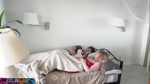 Big Stepmom shares a single hotel room bed with stepson top Clips