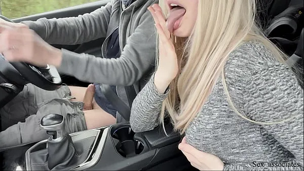 Grote Amazing handjob while driving!! Huge load. Cum eating. Cum play topclips