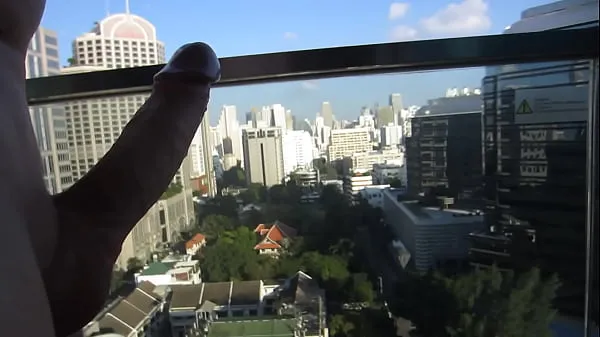 Big Expose myself on a balcony in Bangkok top Clips