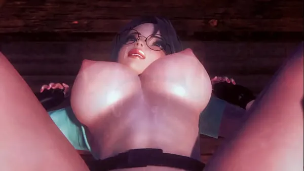 Veliki Lara Croft giving her pussy in a cave (Tomb Raider najboljši posnetki