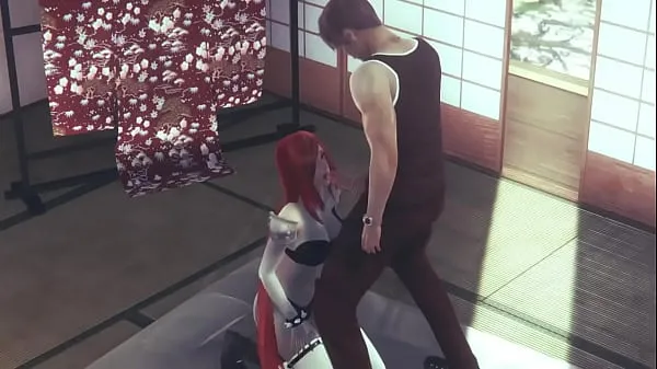 Katarina lol cosplay hentai having sex with a man in gameplay Klip teratas Besar