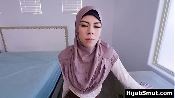 Big Shy muslim teen Mila Marie keeps her hijab on when fucking top Clips