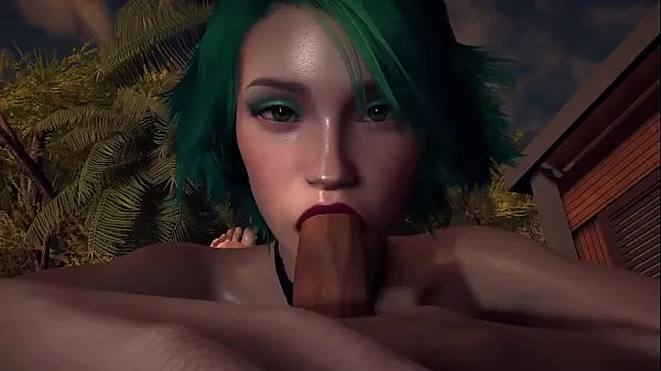 Smoking Hot Girl With Green Hair Gives a Sloppy Blowjob in POV - 3D Porn Klip teratas Besar