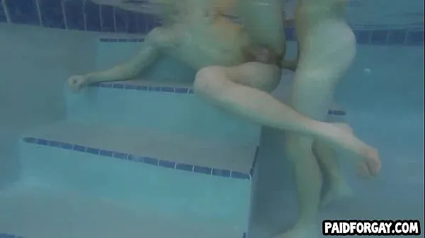 Big Straight hunk getting fucked in a pool for some cash top Clips