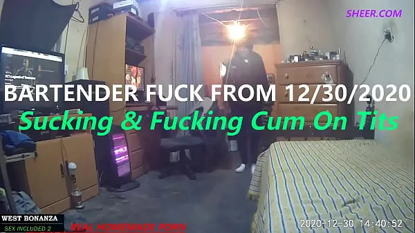 Bartender Fuck From 12/30/2020 - Suck & Fuck cum On Tits Klip teratas Besar