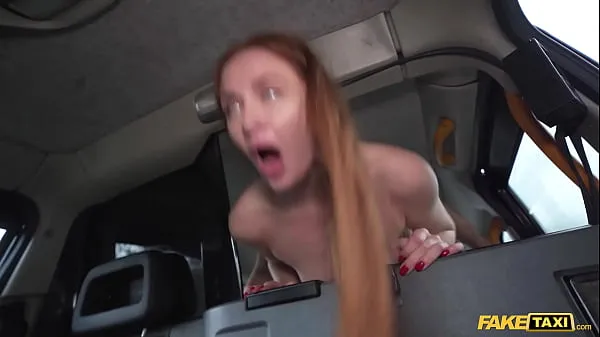 Big Fake Taxi Redhead MILF in sexy nylons rides a big fat dick in a taxi top Clips