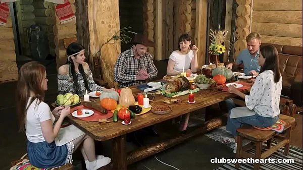 Μεγάλα Thanksgiving Dinner turns into Fucking Fiesta by ClubSweethearts κορυφαία κλιπ
