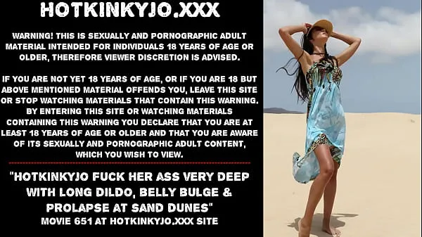 बड़े Hotkinkyjo fuck her ass very deep with long dildo, belly bulge & prolapse at sand dunes शीर्ष क्लिप्स