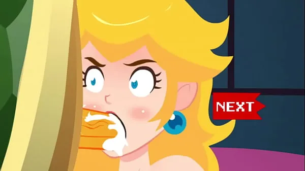 Grote Princess Peach Very sloppy blowjob, deep throat and Throatpie - Games topclips